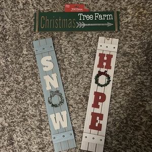 Christmas decor signs